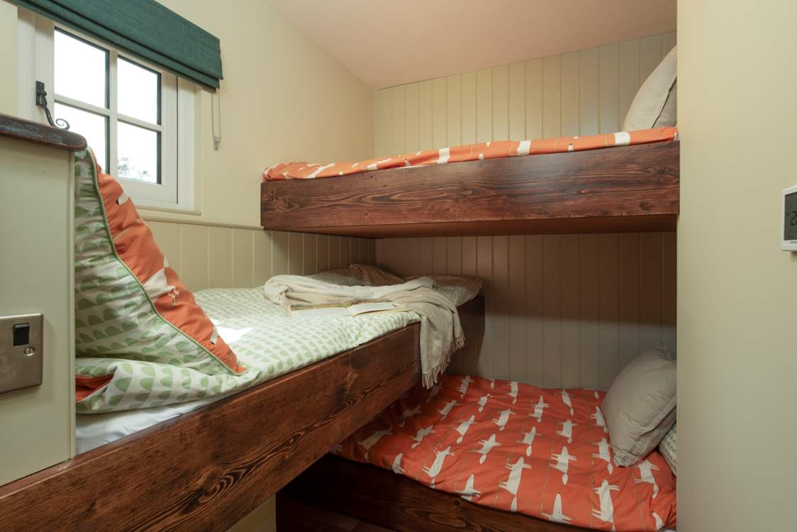 Children will love the crisscrossing bunk-beds.