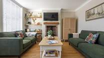 Relax into the comfy sofas and light the wood-burner for a cosy night in.