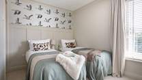 Choose between twin beds or a king-size double.