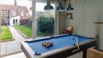 A lovely fun, light-filled space to enjoy, looking back towards the cottage.