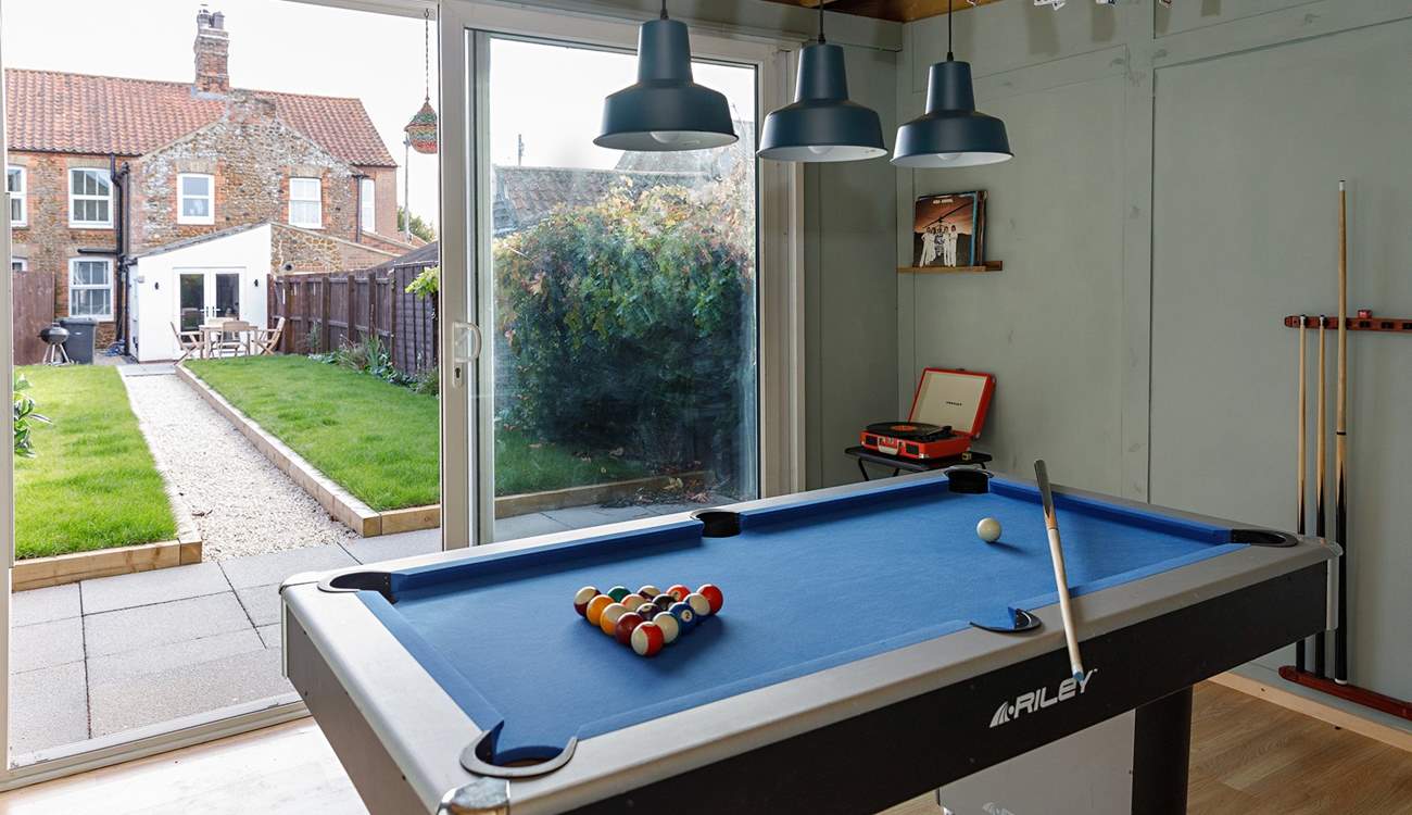 A lovely fun, light-filled space to enjoy, looking back towards the cottage.
