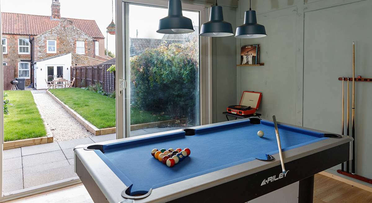 A lovely fun, light-filled space to enjoy, looking back towards the cottage.