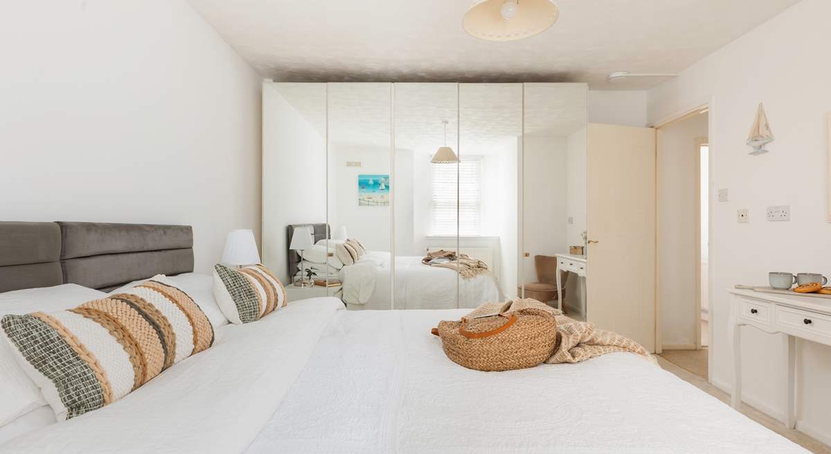 A spacious room filled with light.