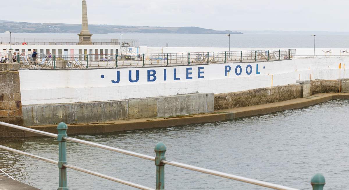 The iconic Art Deco Jubilee Pool directly opposite the apartment welcomes all the family.