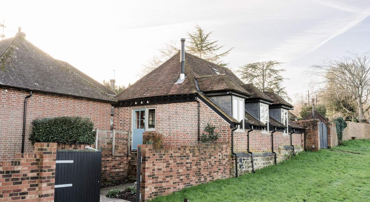 Secure parking adjacent to the barn.