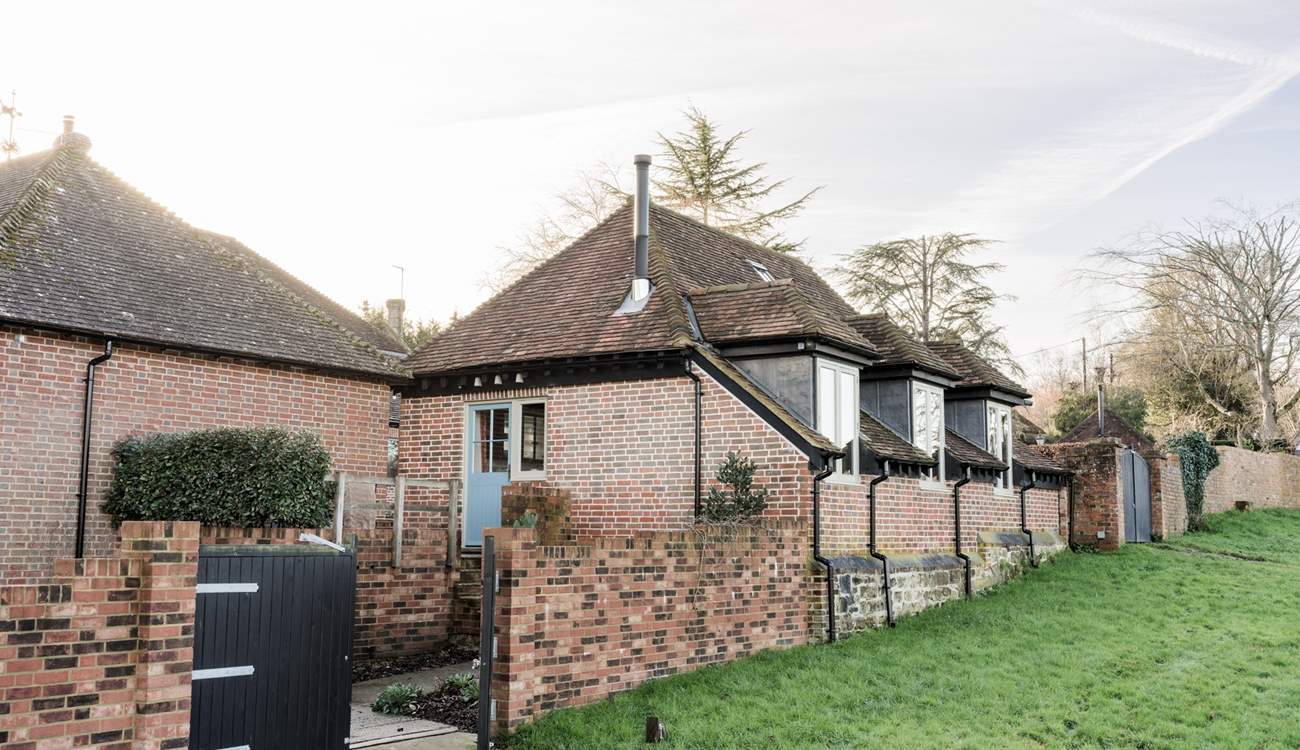 Secure parking adjacent to the barn.