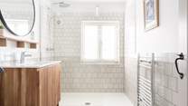 With a rainfall shower for a refreshing wake-up.