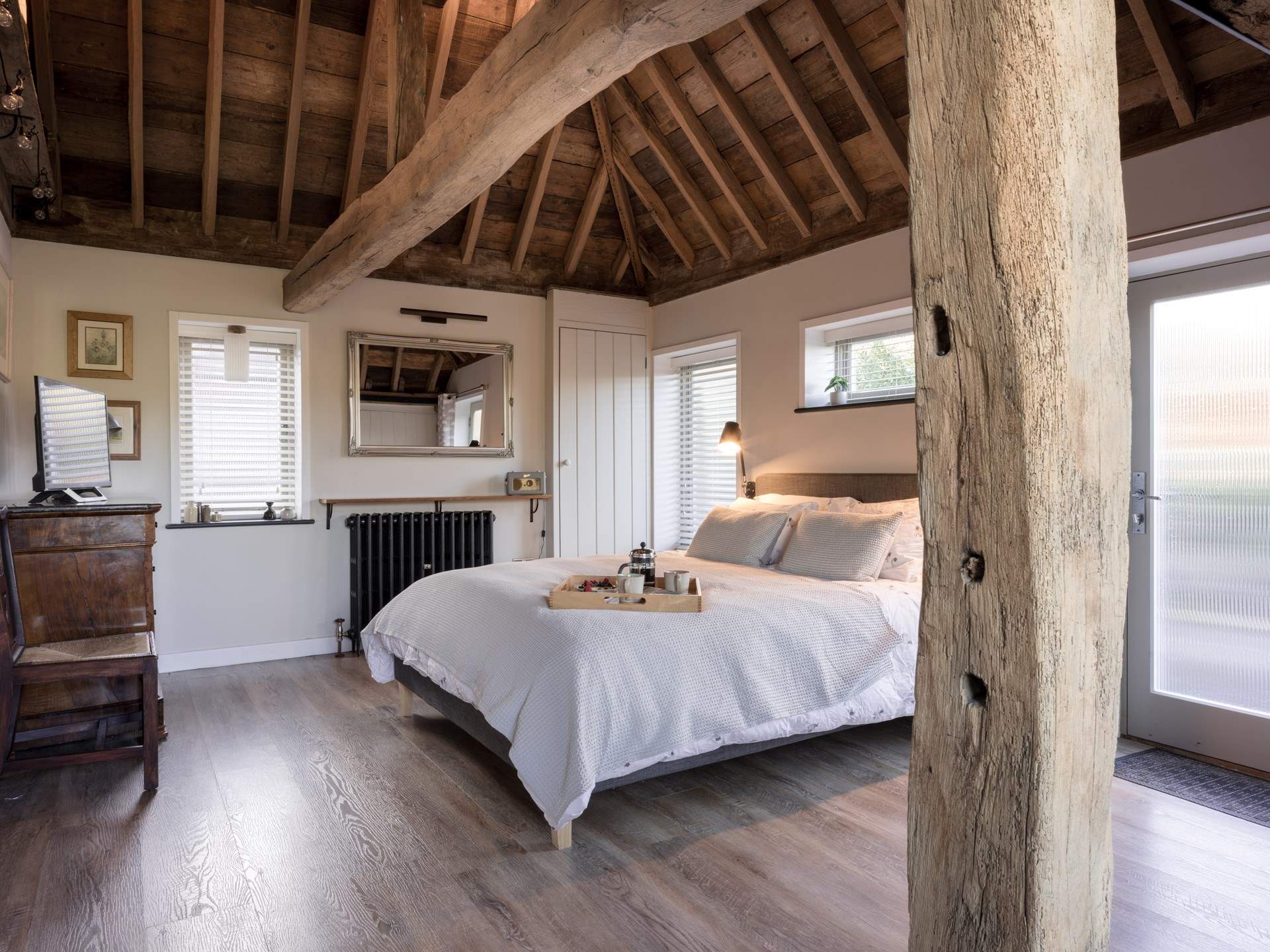 The bedroom is a relaxing haven, you will not want to leave.