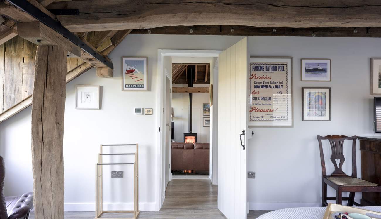 Nobby Nook is adorned with rustic beams.