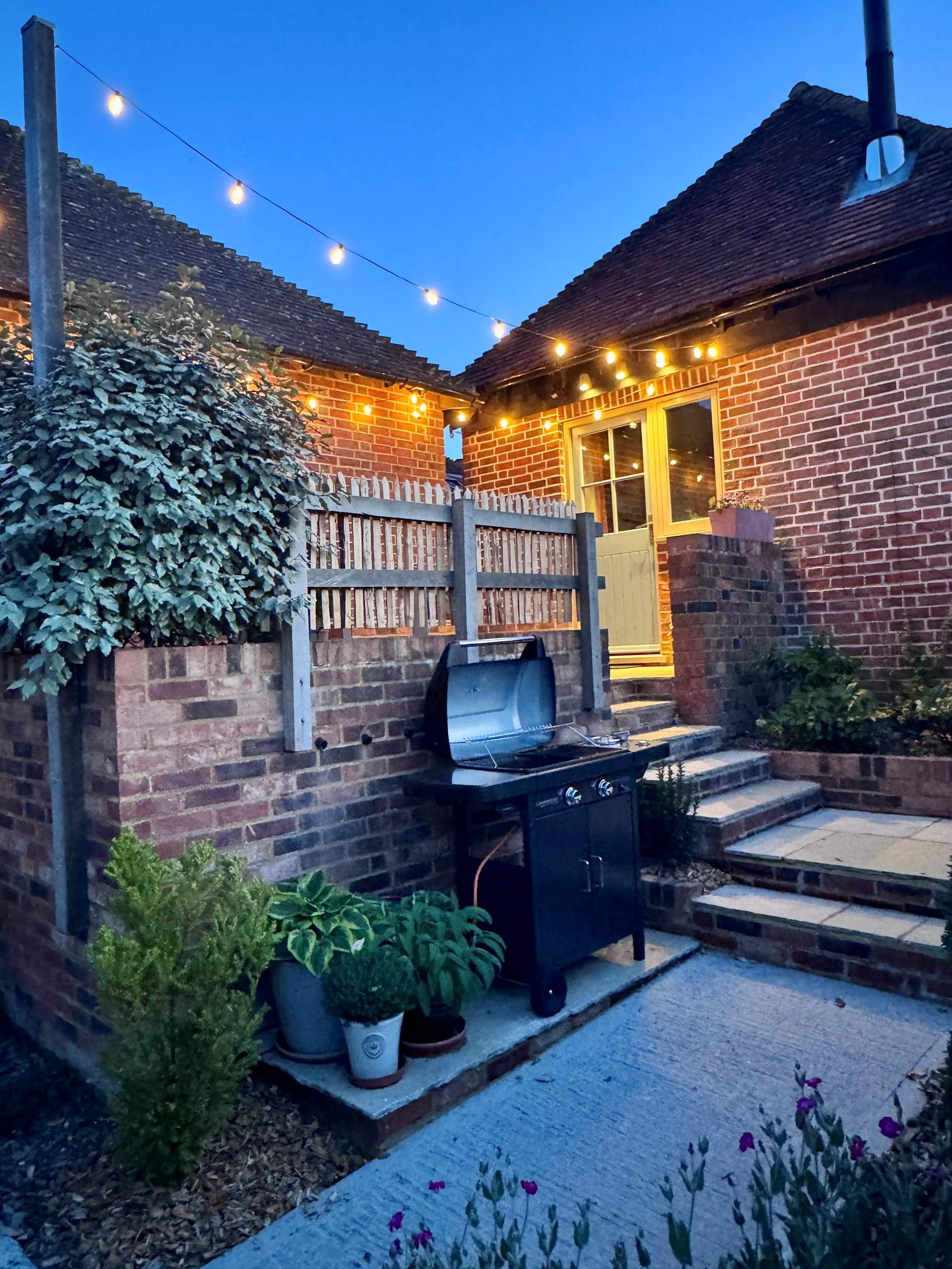 Summer evenings under the festoon lights!