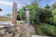 The shower in the spa area is warm.