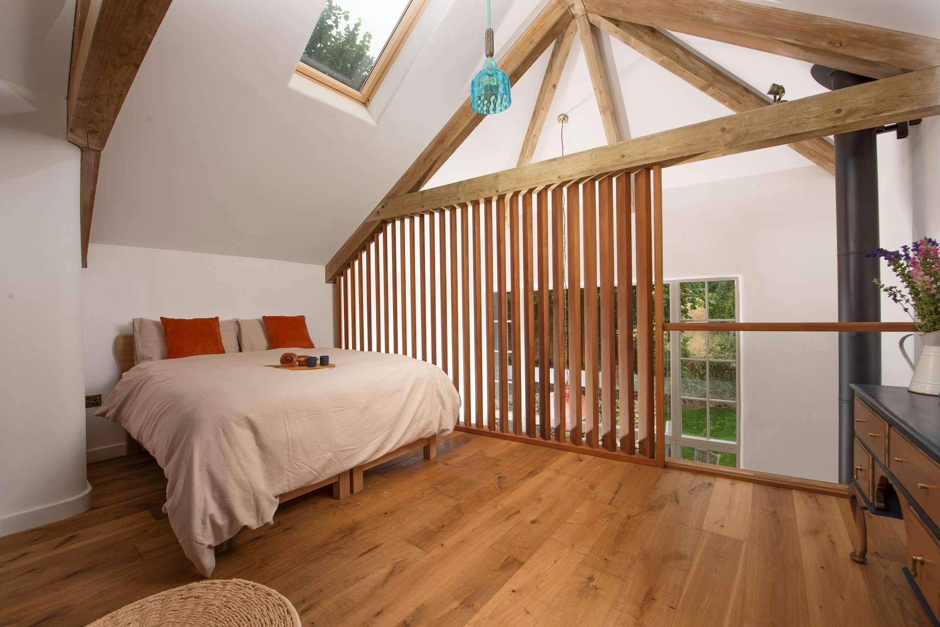 Bedroom 1 features a mezzanine design.