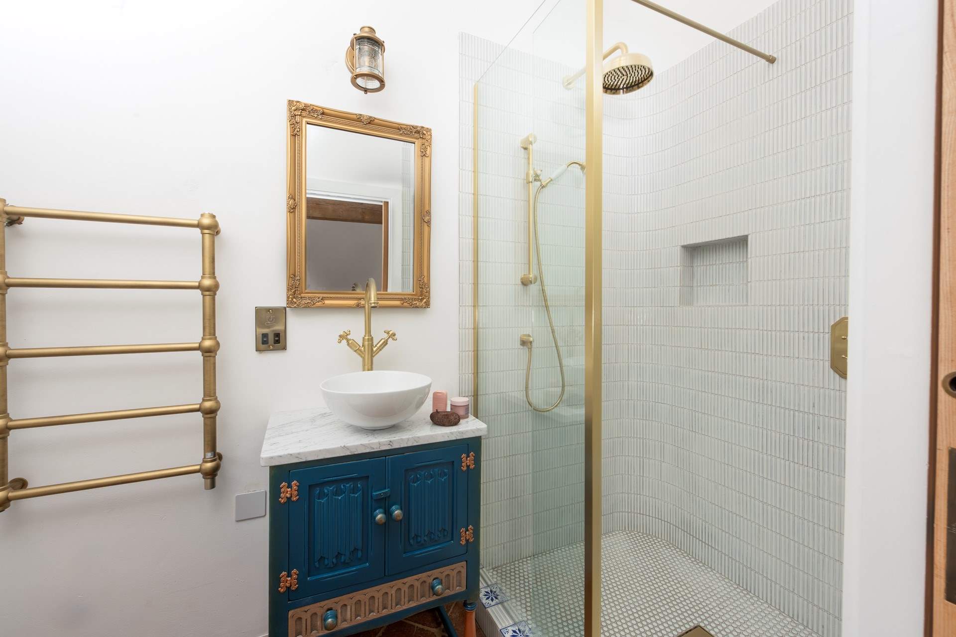 The en suite to bedroom 2 with exquisite fixtures and fittings.