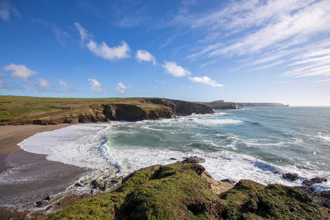 Gunwalloe beach is a ten minute drive and where Poldark was filmed.