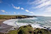 Gunwalloe beach is a ten minute drive and where Poldark was filmed.