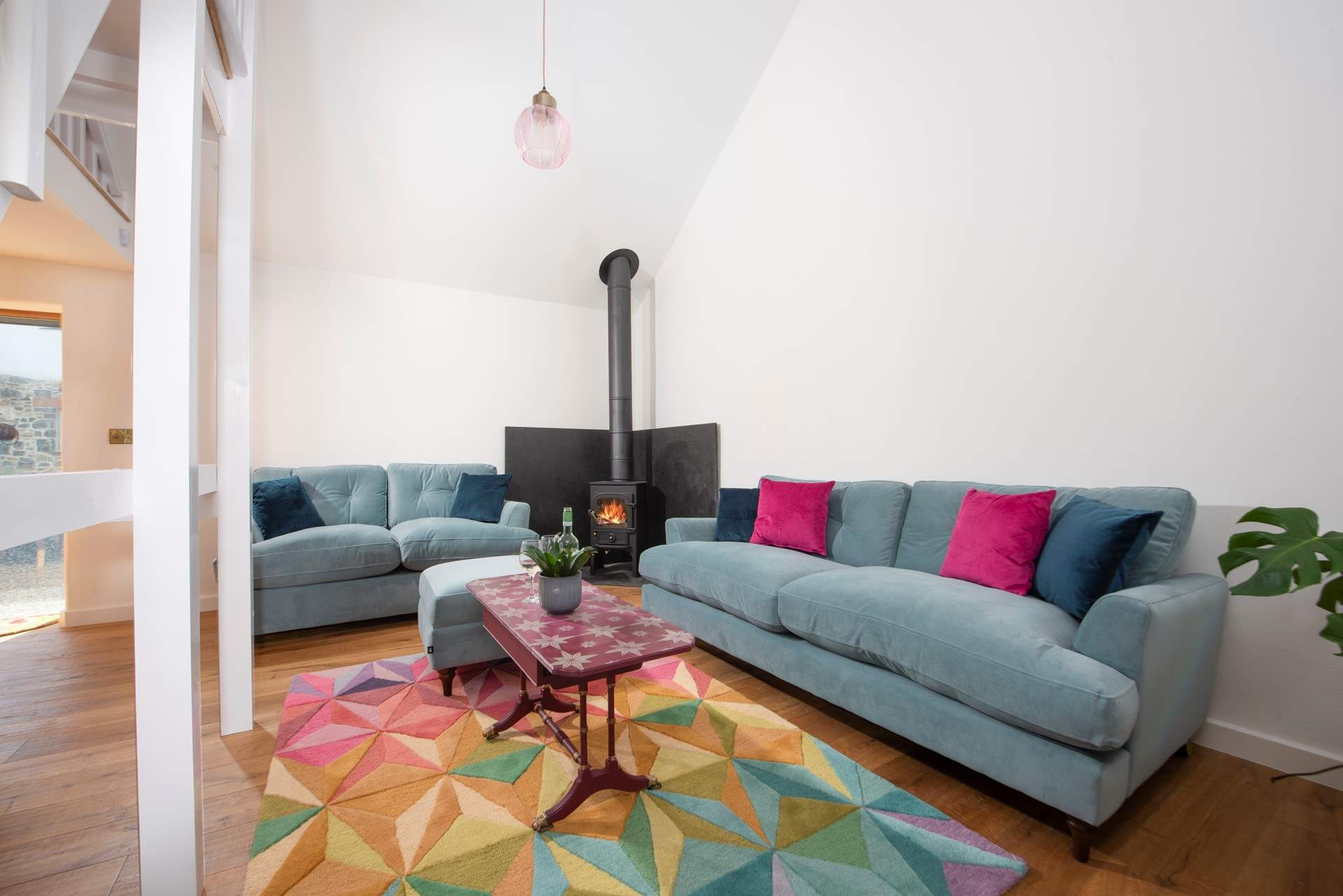 Lots of the furniture is hand-painted, vintage reclaimed.