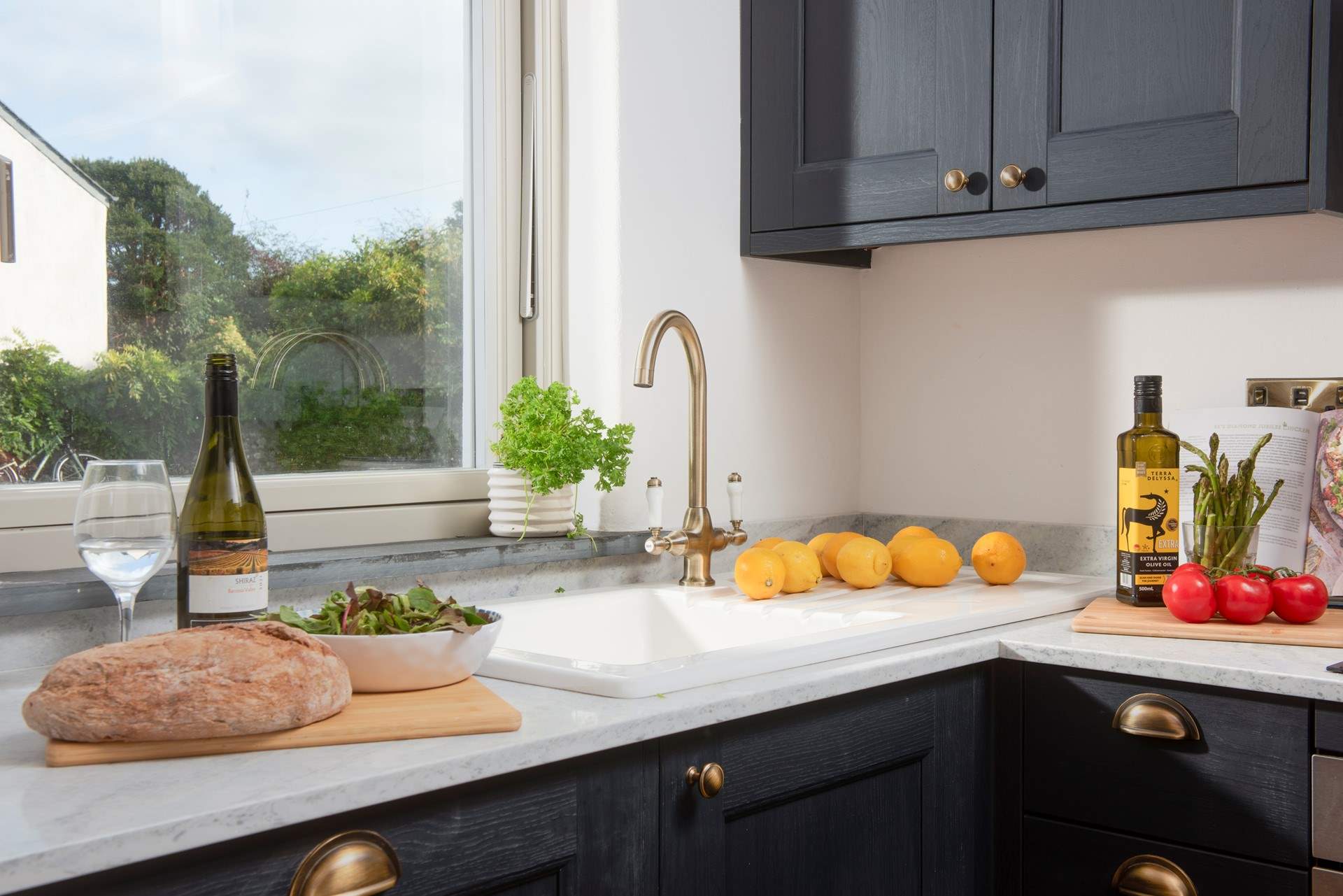 Holiday supper is served.