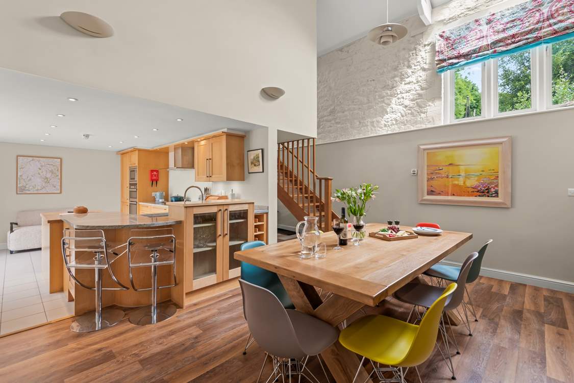 The kitchen and dining-area links perfectly, making serving up that special feast so easy to do.