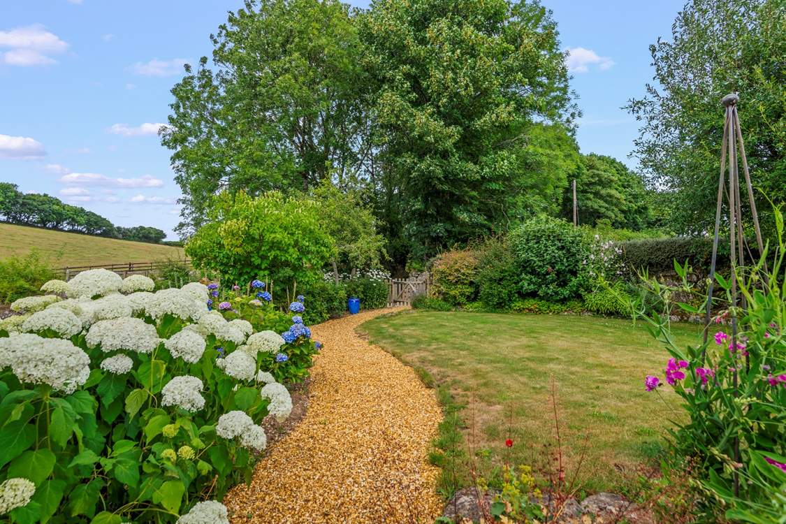 The gardens are bursting with colour and life.