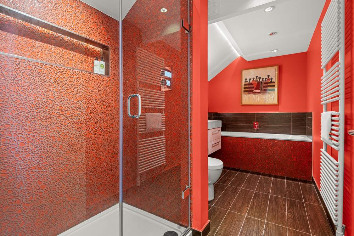 Bedroom 2 boasts this rather striking en suite.