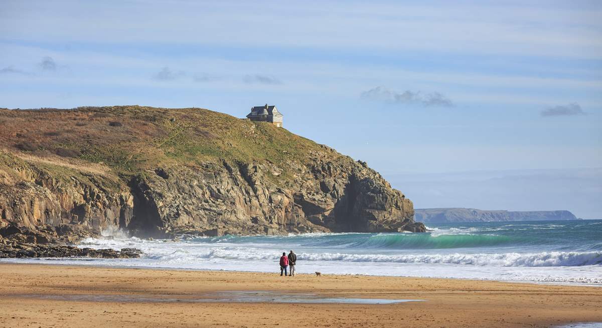 The beautiful beach at Praa Sands, the perfect spot for a family day out, within walking distance of the property.
