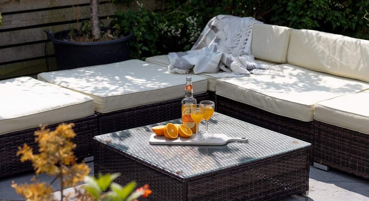 A quiet corner to soak up the Cornish sunshine.