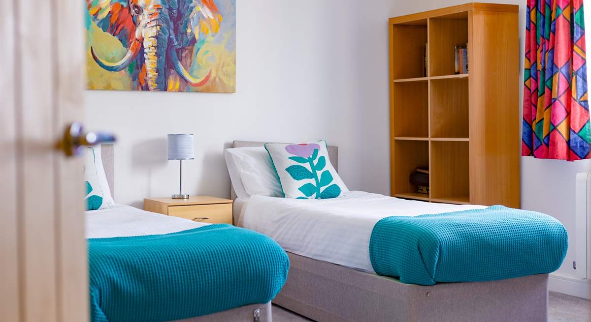 Bedroom 1 is on the first floor, and can be set up as a king-size double or twins.
