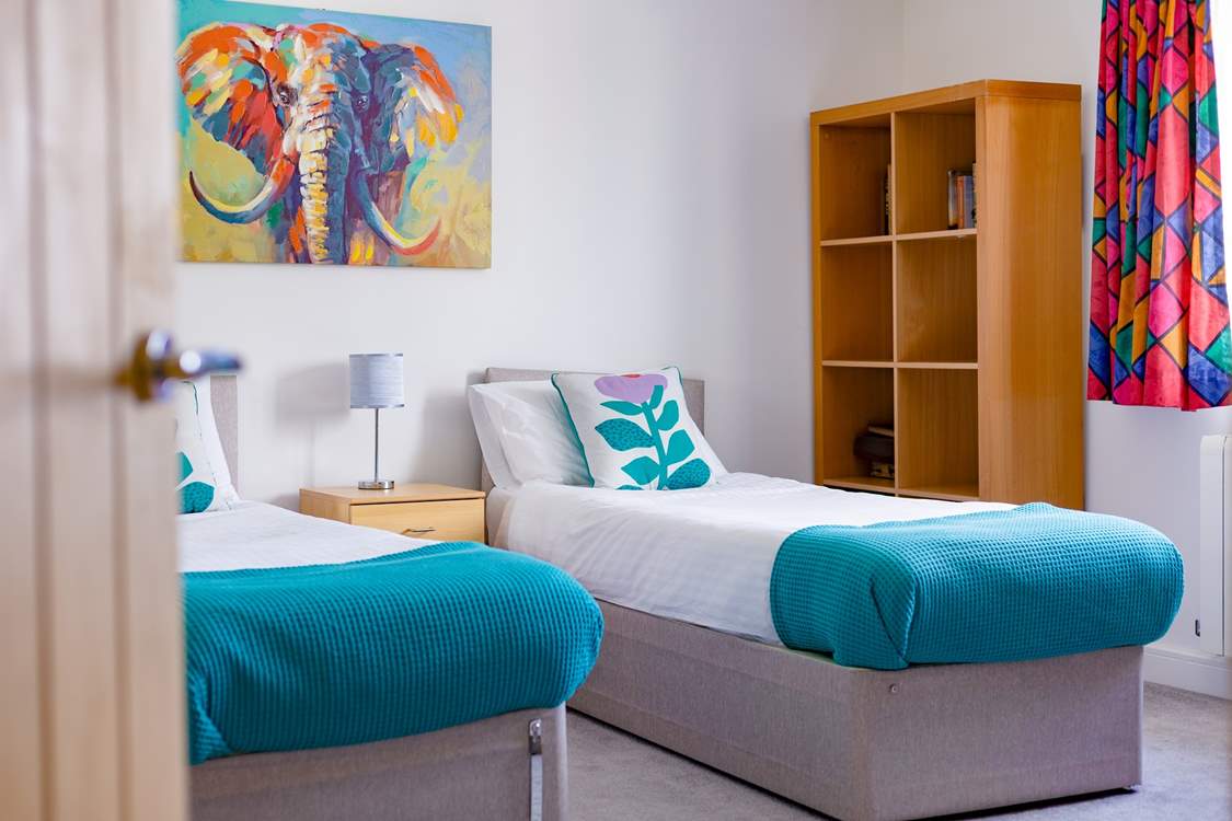 Bedroom 1 is on the first floor, and can be set up as a king-size double or twins.