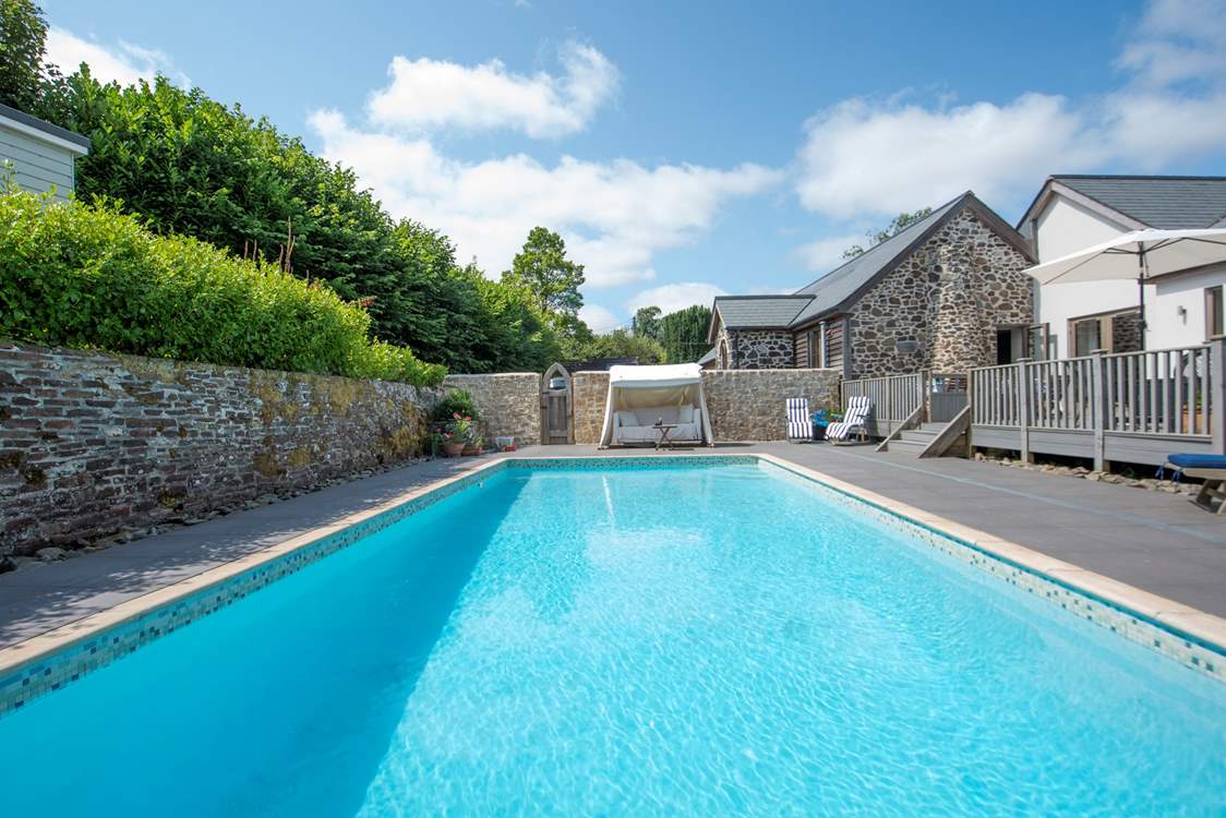The pool is heated and available in the summer months.