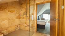 Fabulous walk-in shower. 