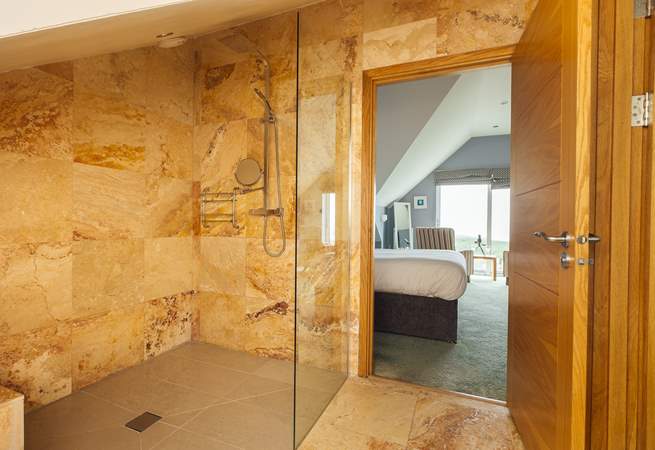 Fabulous walk-in shower. 