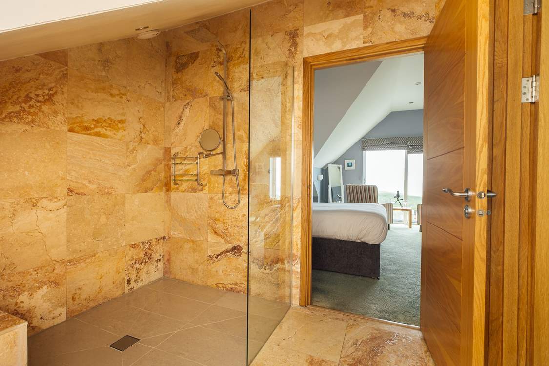 Fabulous walk-in shower.