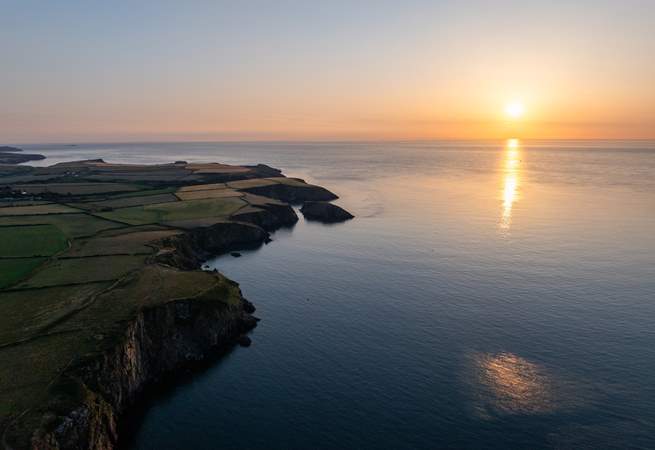 Marvel at Pembrokeshire's magnificent sunsets. 