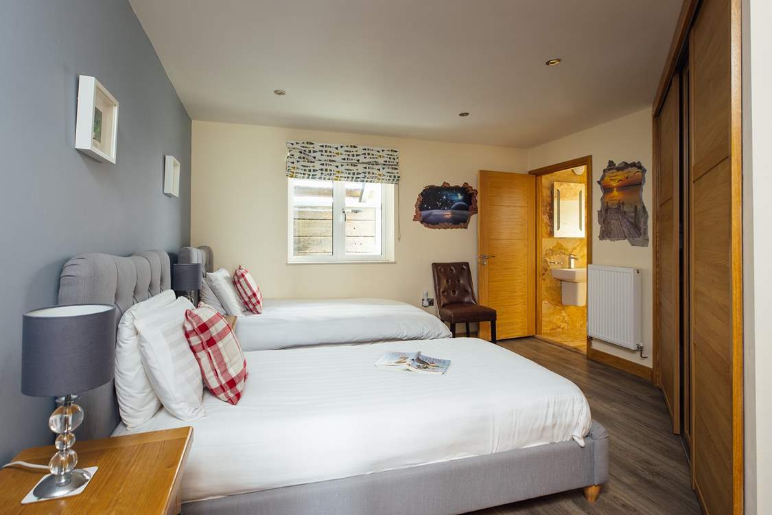 A super en suite twin room.
