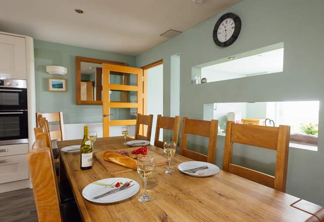 The sitting-room is just off the dining-area. 