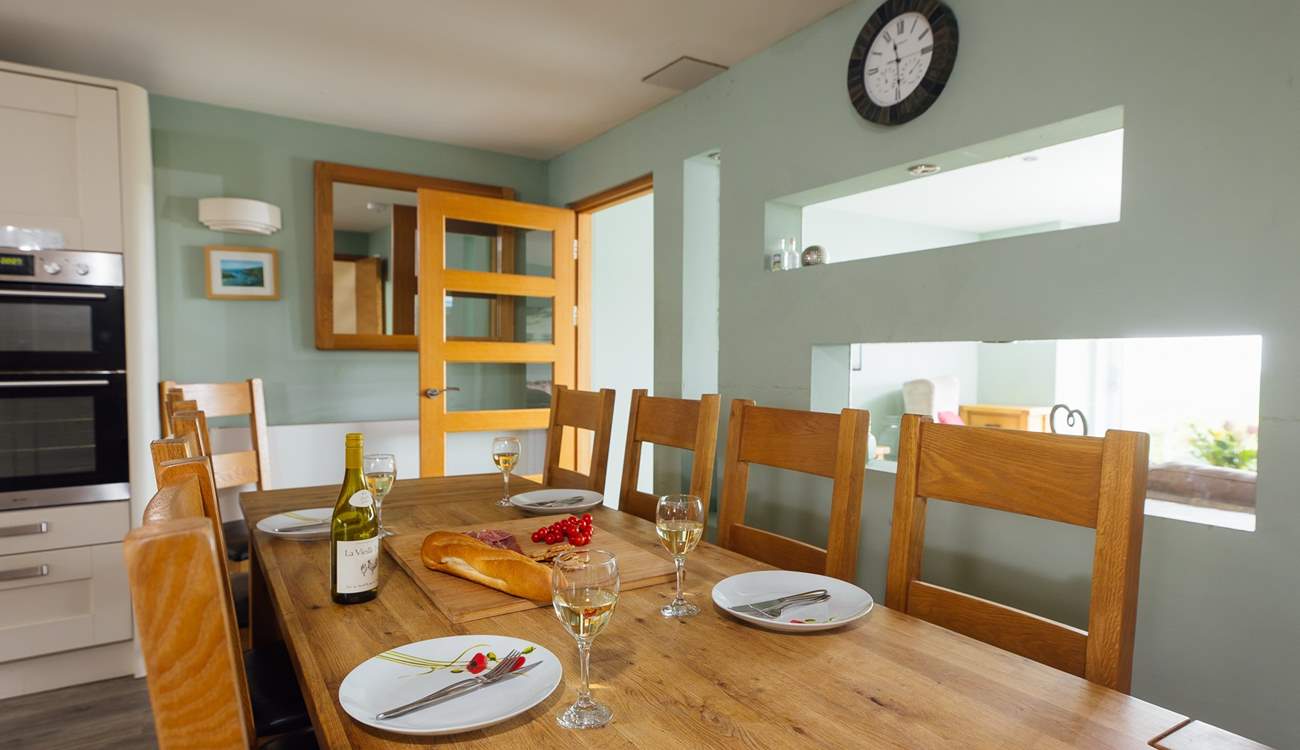 The sitting-room is just off the dining-area. 