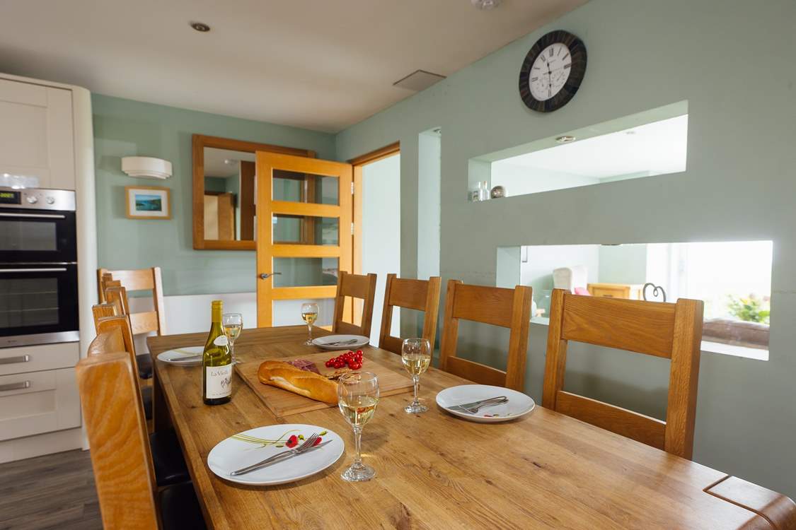 The sitting-room is just off the dining-area.