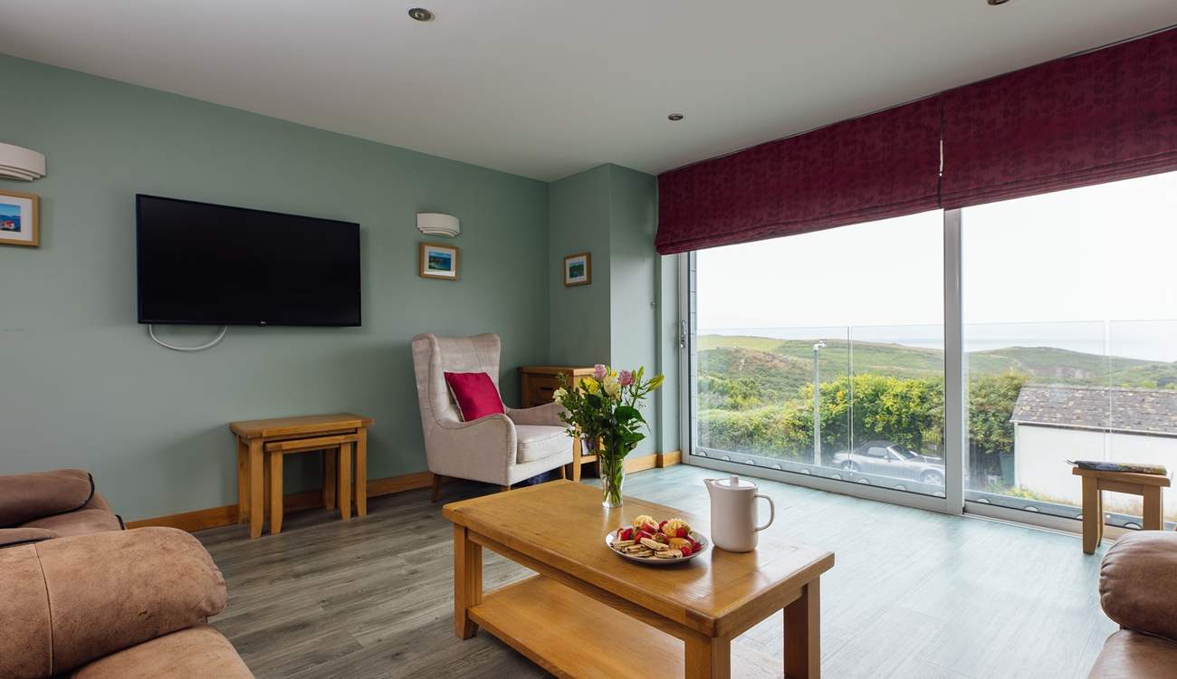 Spacious room with a gorgeous view. Slide open the large doors of the Juliet balcony to take in the fresh sea air. 