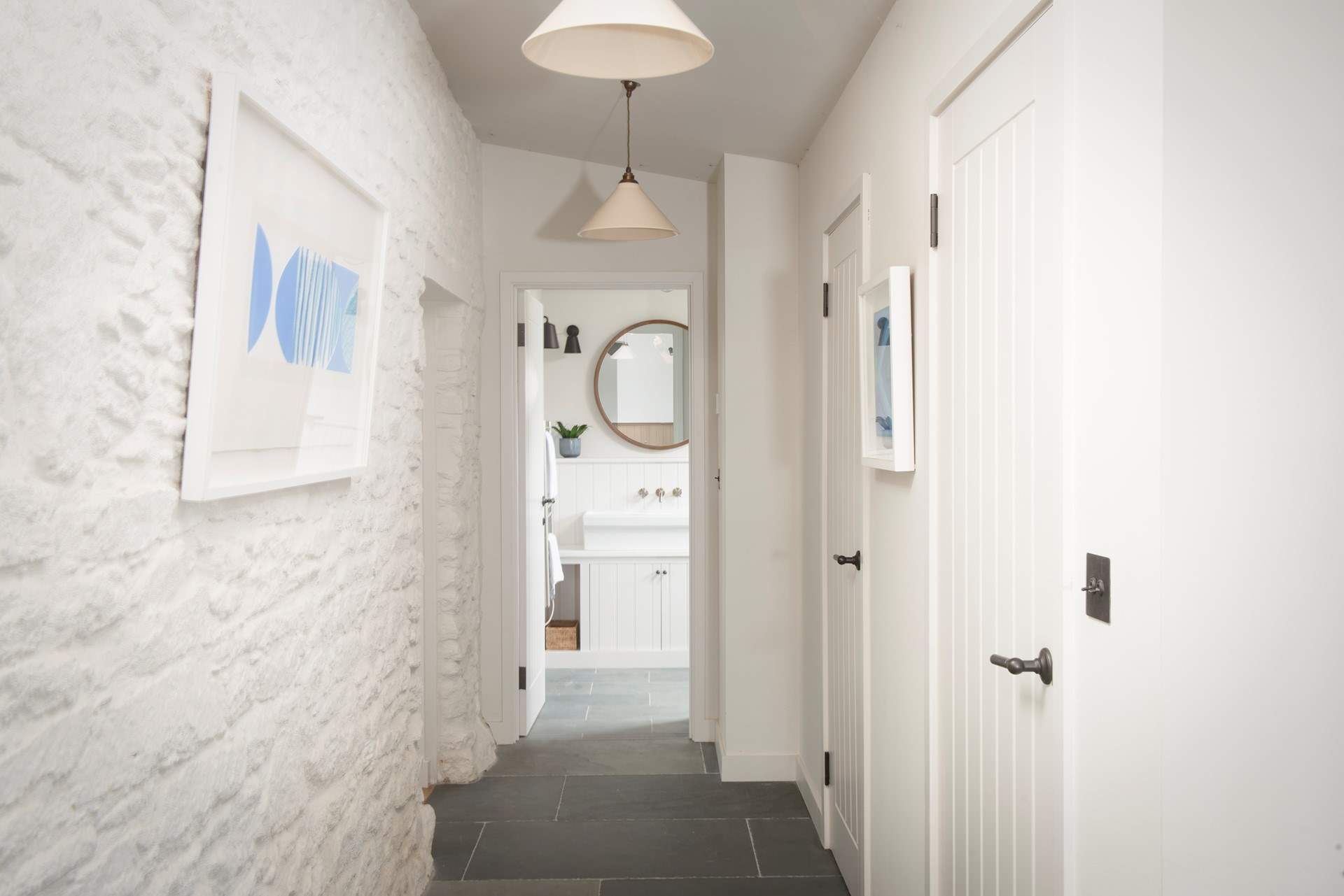 The ground floor hall is softly rendered and styled.