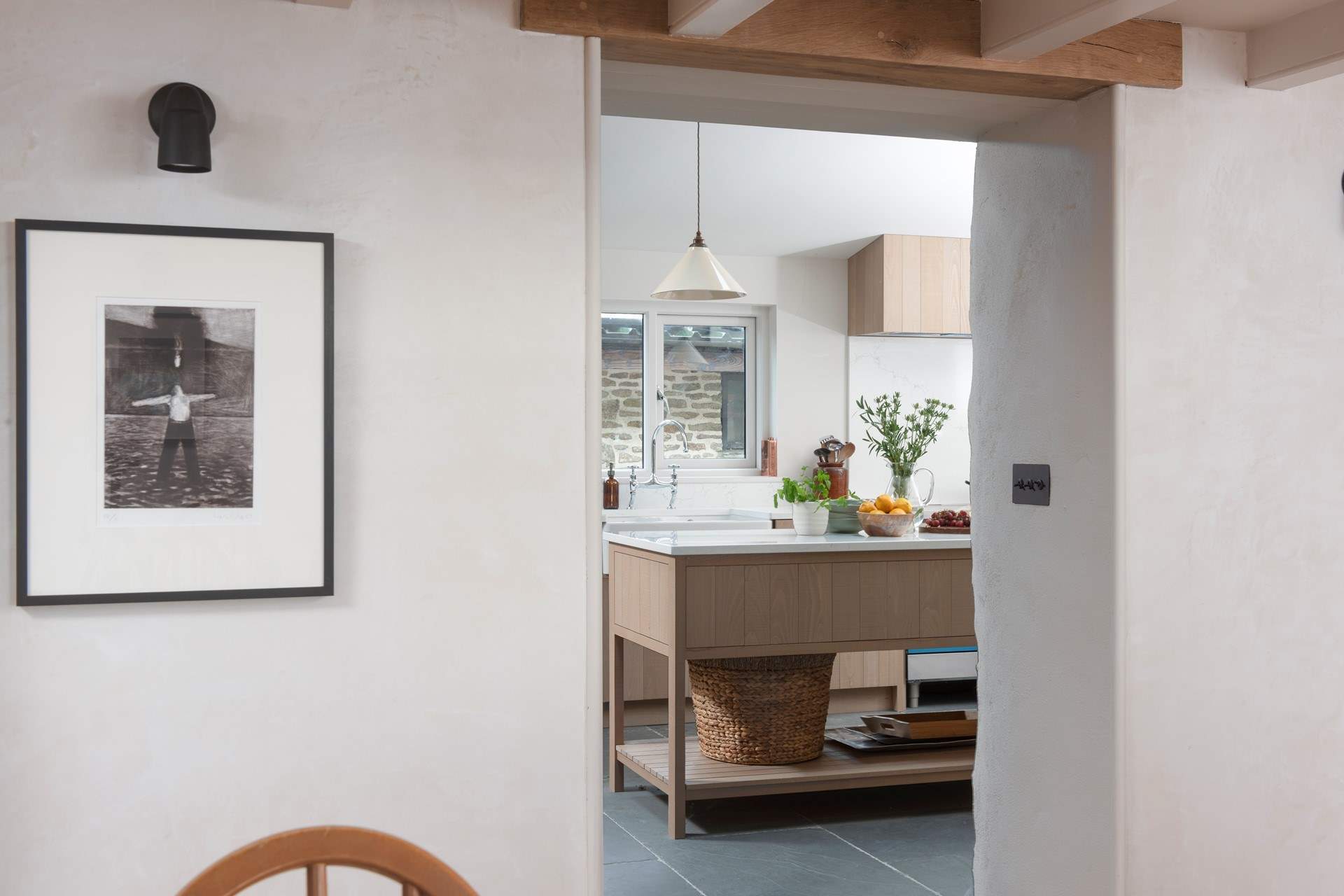 Looking towards the kitchen from the dining-area.
