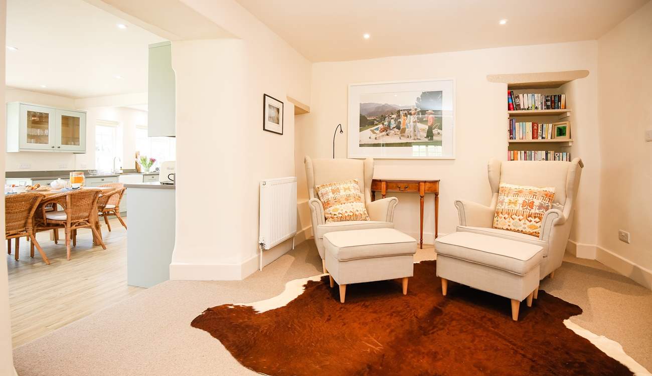 Leading off the kitchen-area is this charming snug area. Perfect for relaxing in with a good book.