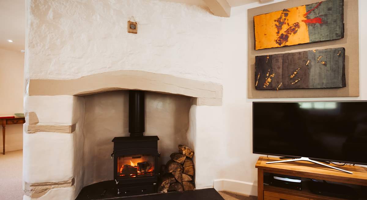 The glowing wood-burner is such a great feature on those chillier evenings.
