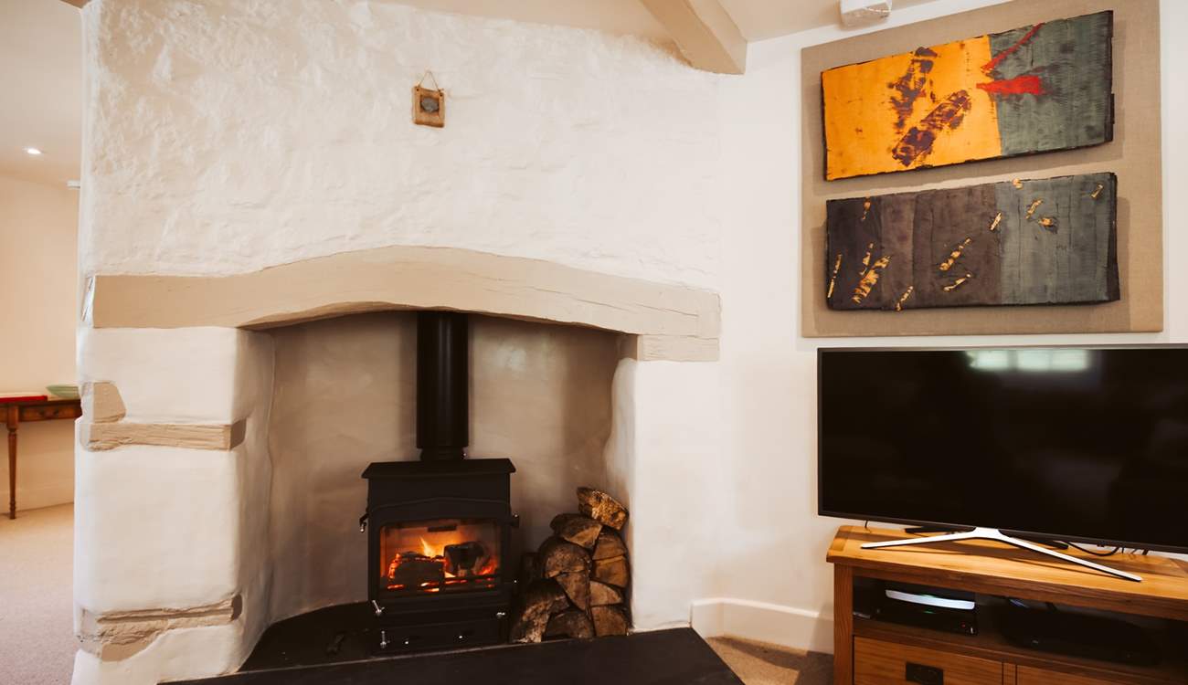 The glowing wood-burner is such a great feature on those chillier evenings.