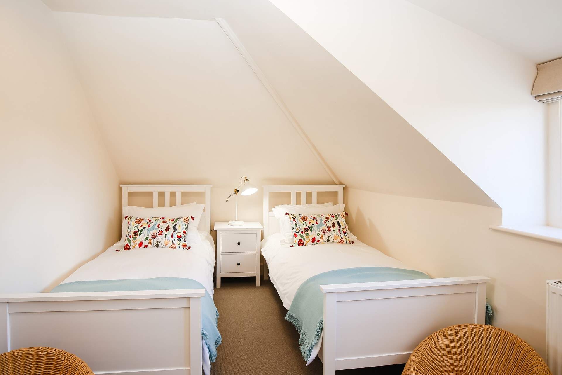 Bedroom 3 is a very cute twin room. Perfect for the younger ones of the party.