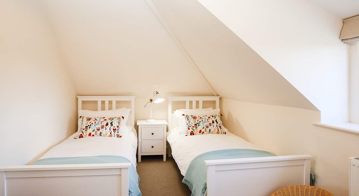 Bedroom 3 is a very cute twin room. Perfect for the younger ones of the party.