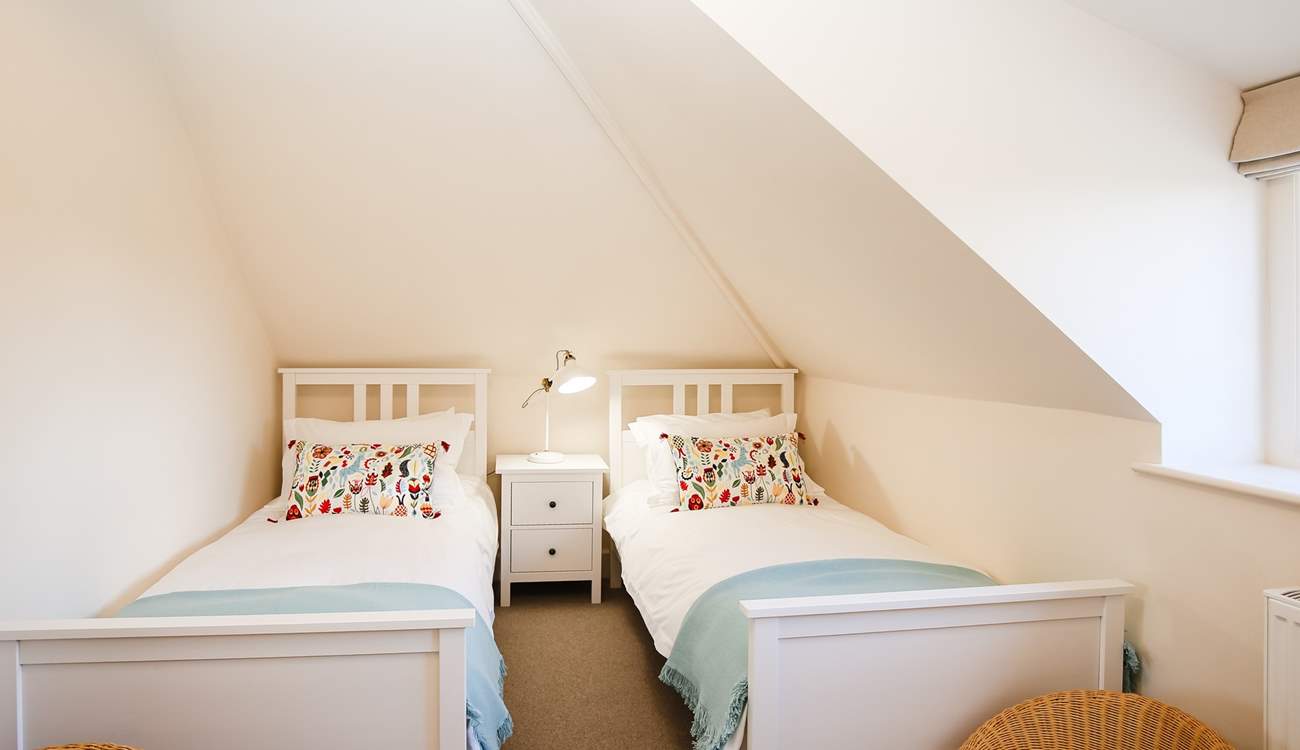 Bedroom 3 is a very cute twin room. Perfect for the younger ones of the party.