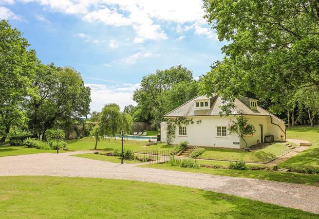 Follow the driveway to the left into your designated parking area.
