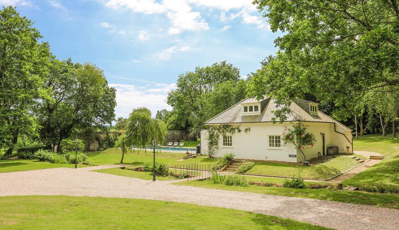 Follow the driveway to the left into your designated parking area.