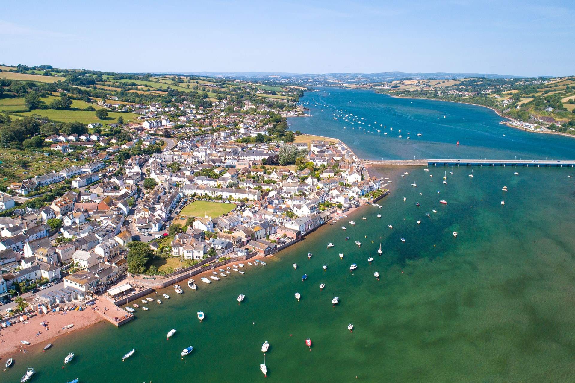 Shaldon is very picturesque with the seaside town of Teignmouth on the opposite side of the estuary.