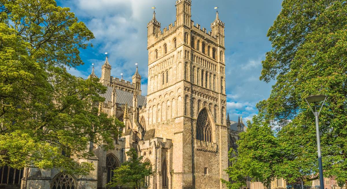 For some retail therapy Exeter is well worth a visit. There's plenty to see and do. This is magnificent Exeter Cathedral. 